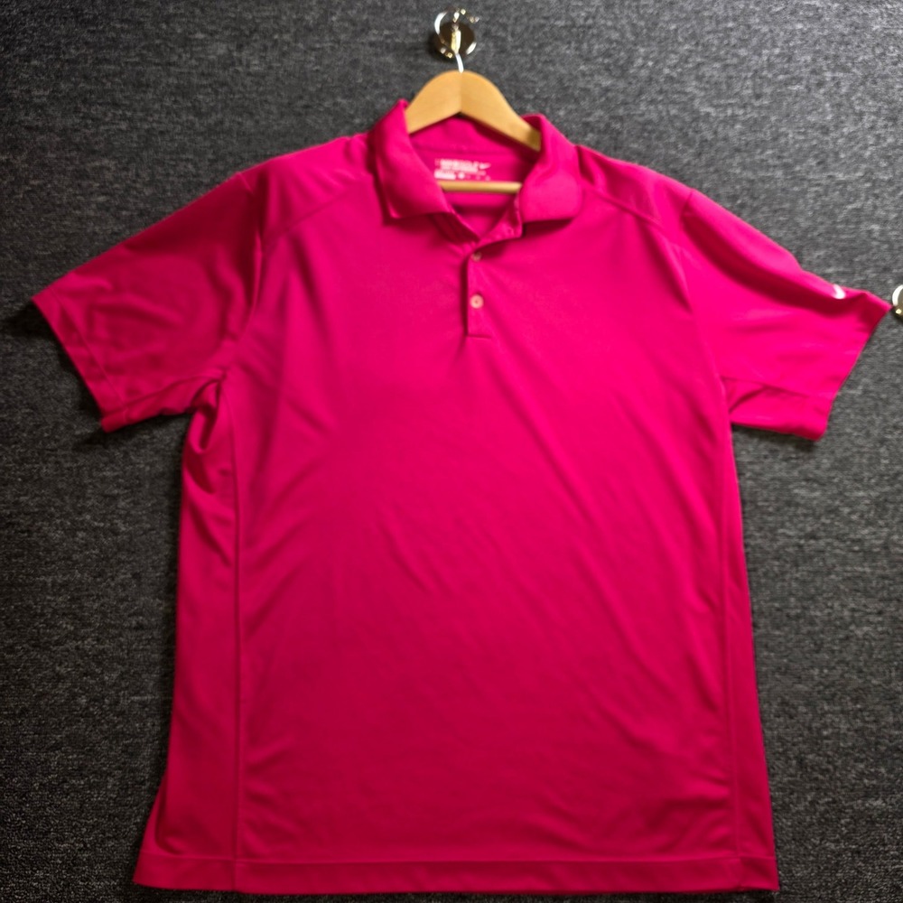 Nike Golf Polo Shirt Mens XL Pink Dri Fit Tour Performance Short Sleeve Athletic
